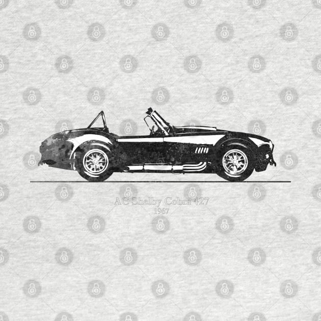 AC Shelby Cobra 427 1967 Watercolor Illustration by SPJE Illustration Photography